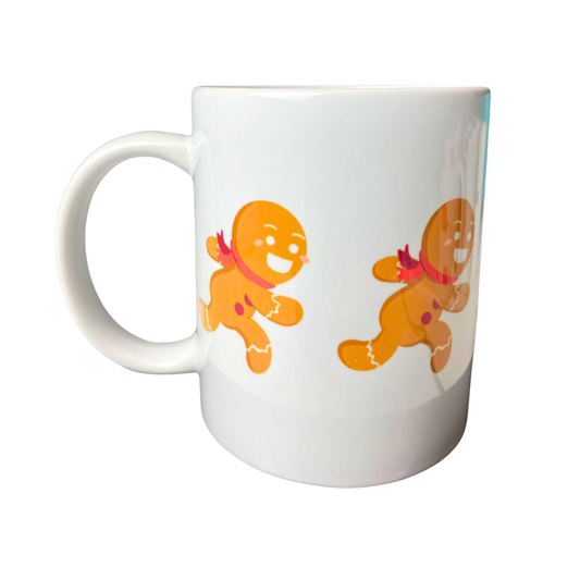 Running Gingerbread man Mug