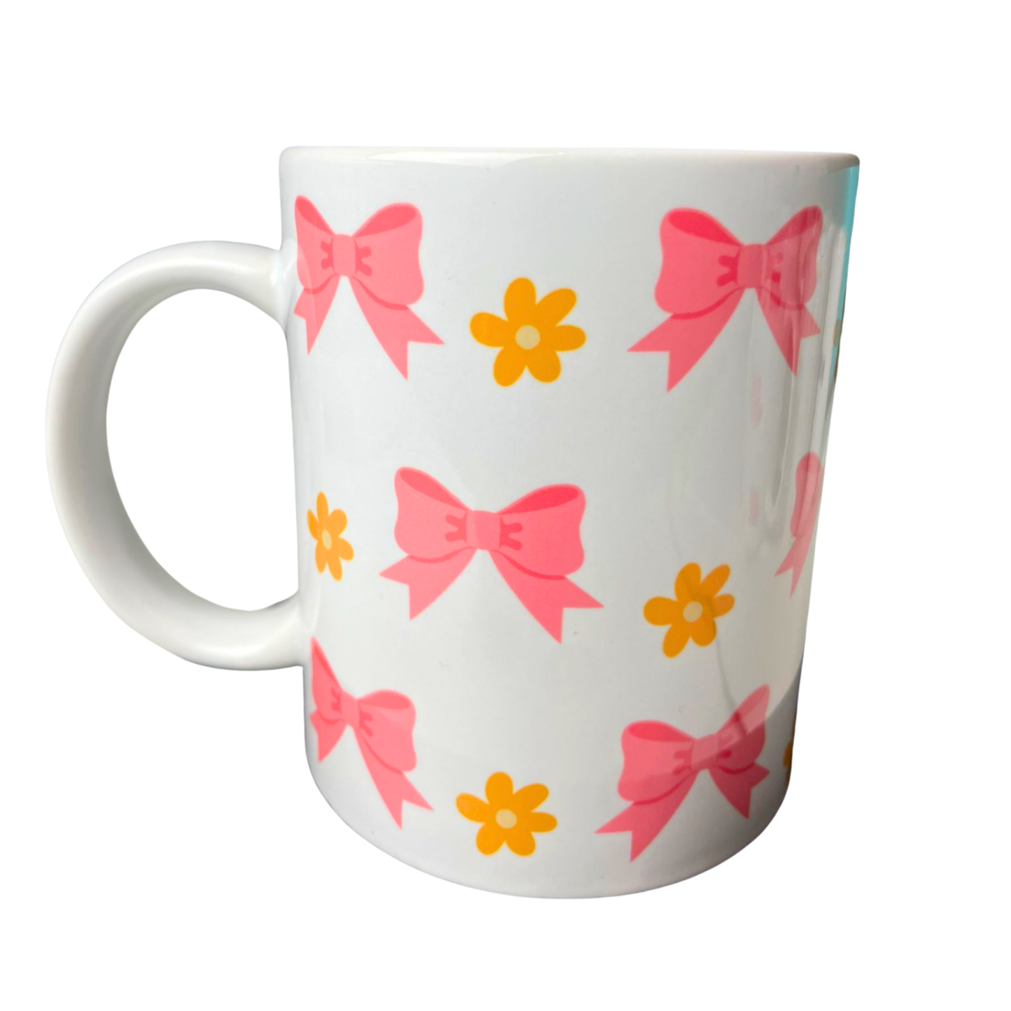 Pink bow and flower Mug