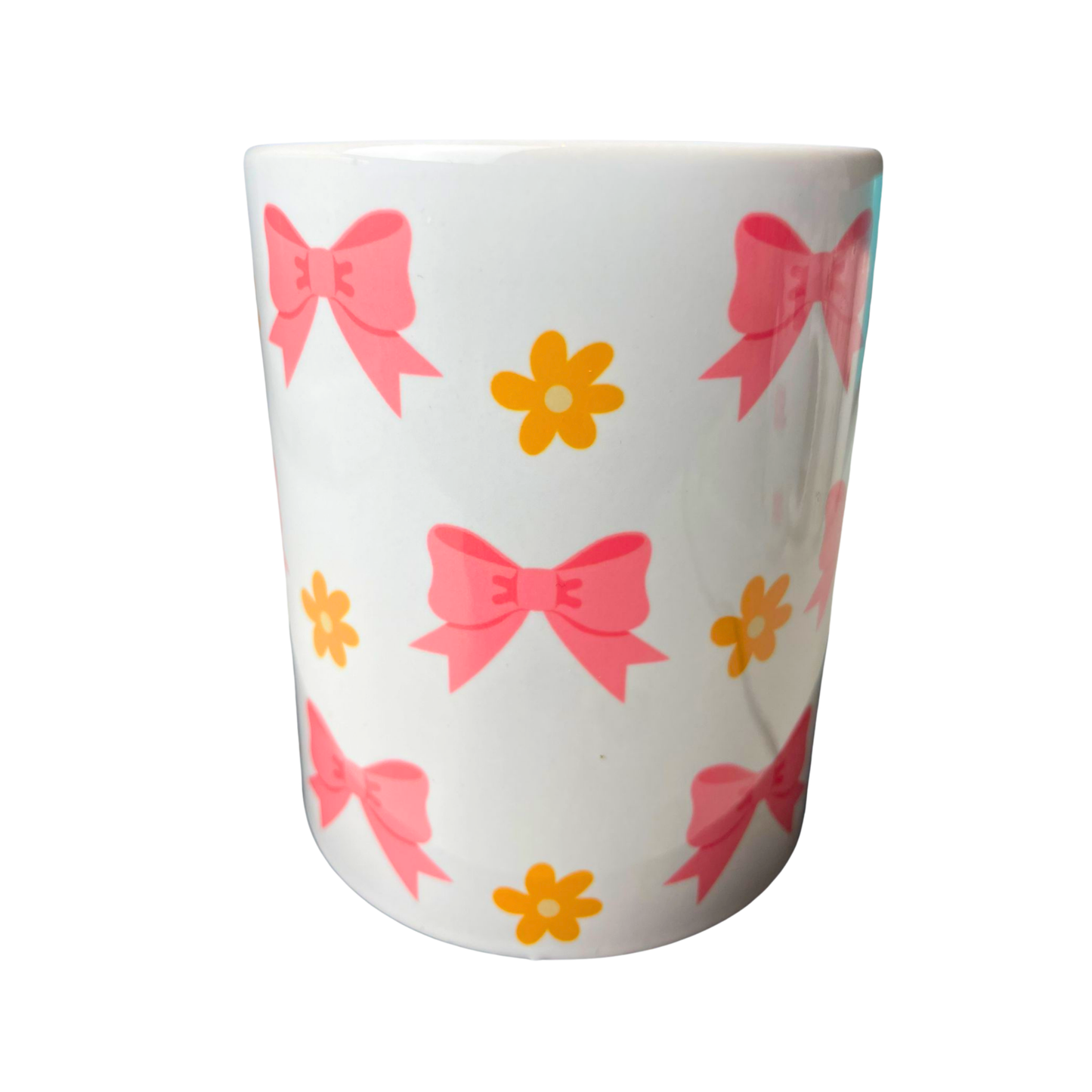 Pink bow and flower Mug