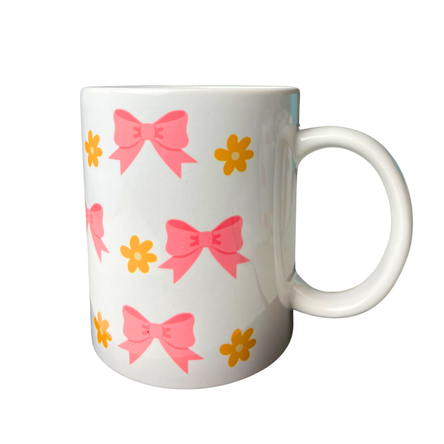 Pink bow and flower Mug